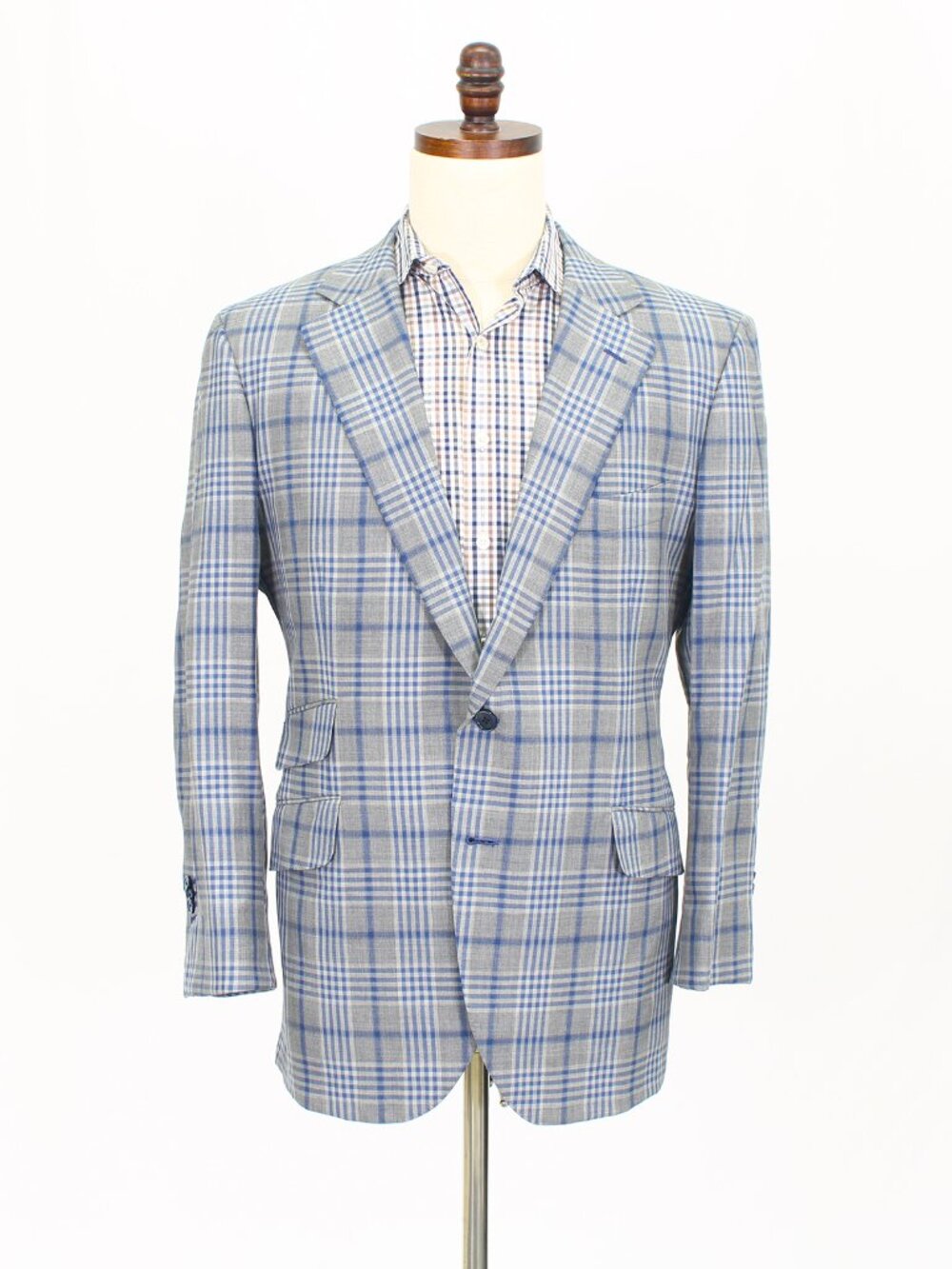 Hadleigh's 40S Navy Blazer Sport Coat Jacket 2-Button Solid Y492